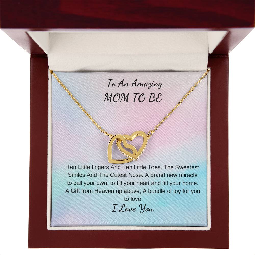 My Beautiful Mom To Be | Interlocking Hearts Necklace