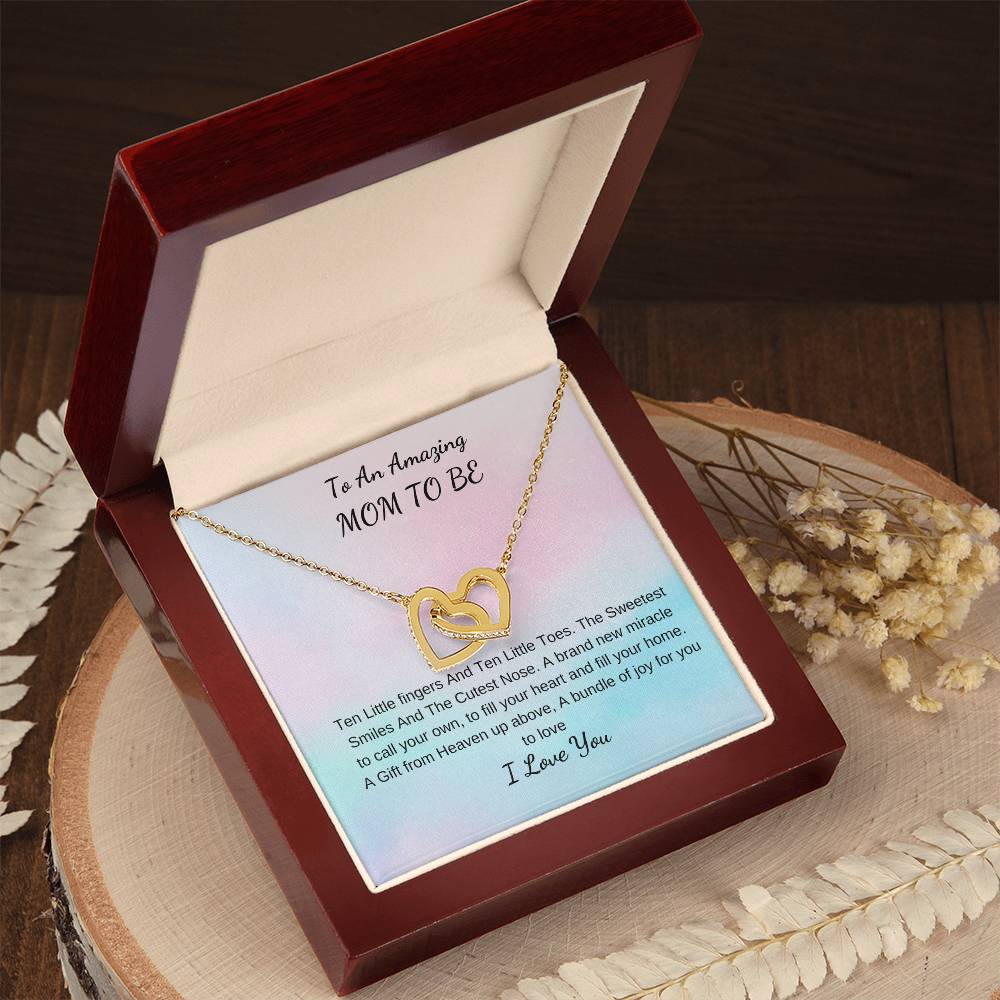 My Beautiful Mom To Be | Interlocking Hearts Necklace