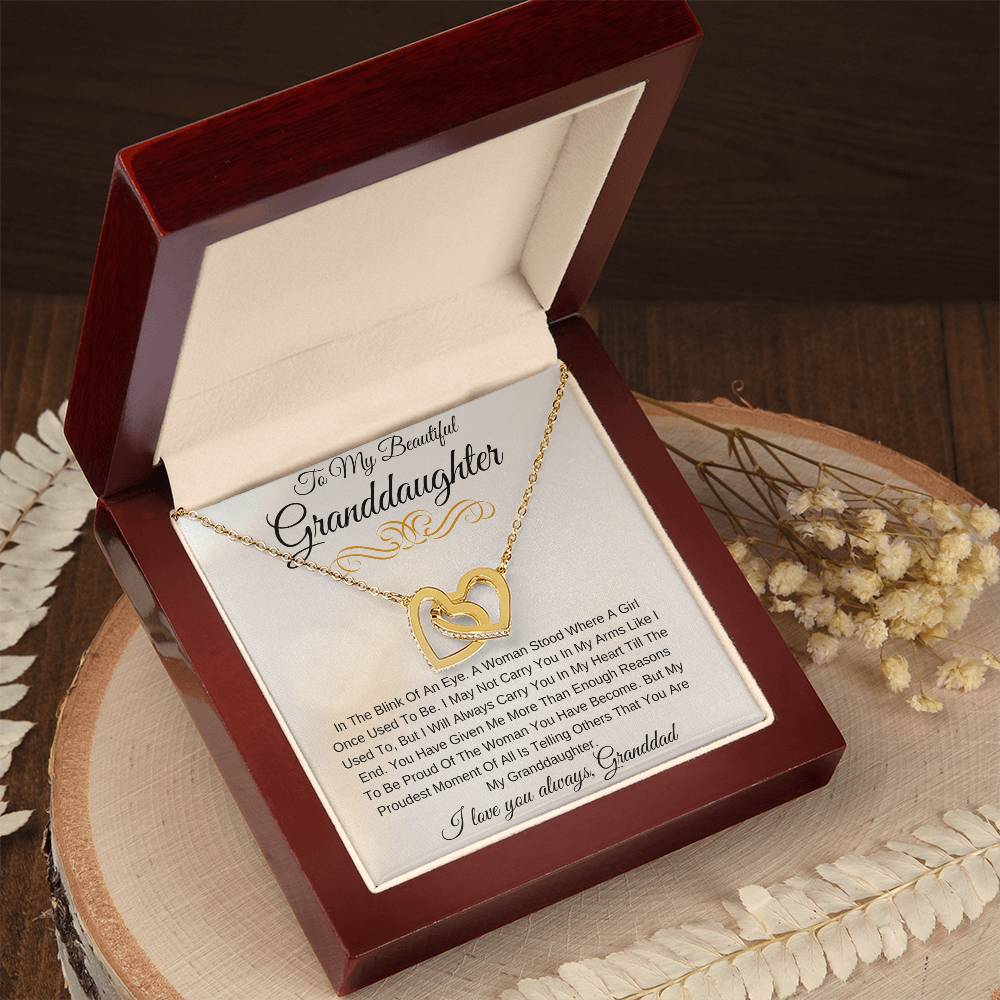 My Beautiful Granddaughter|Twin Hearts Necklace