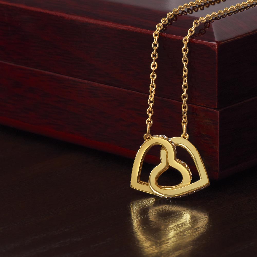 TO MY BEAUTIFUL WIFE Our Interlocking Hearts Necklace