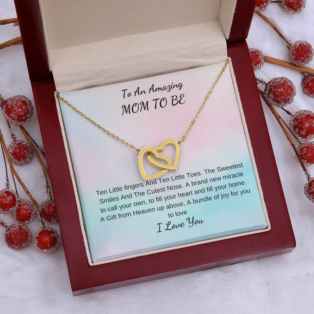 My Beautiful Mom To Be | Interlocking Hearts Necklace