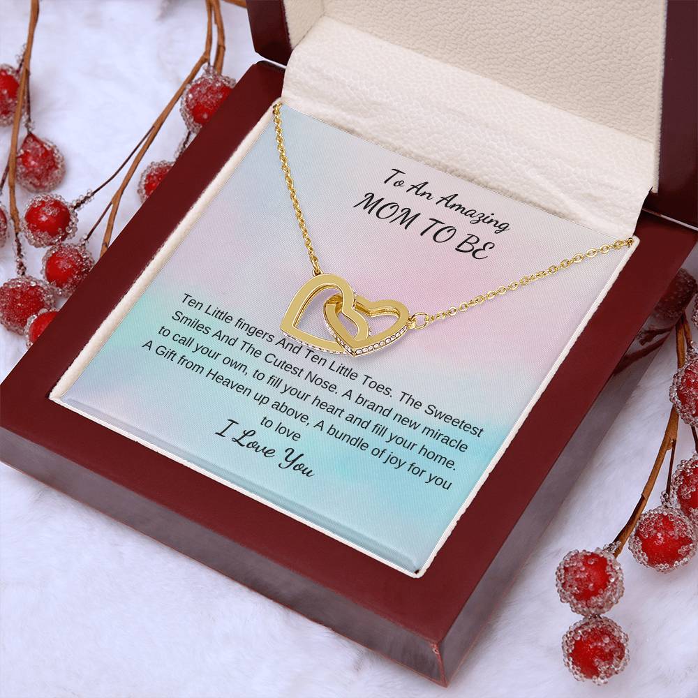 My Beautiful Mom To Be | Interlocking Hearts Necklace