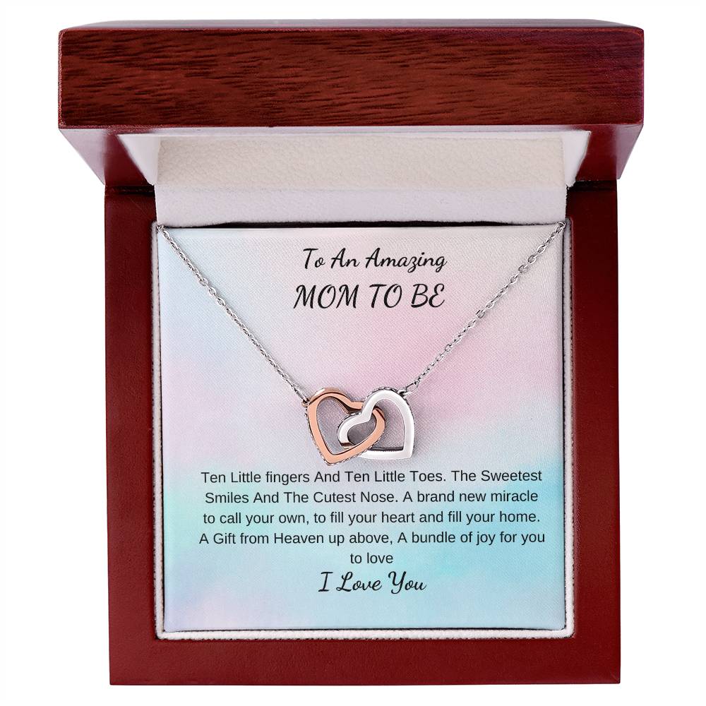 My Beautiful Mom To Be | Interlocking Hearts Necklace