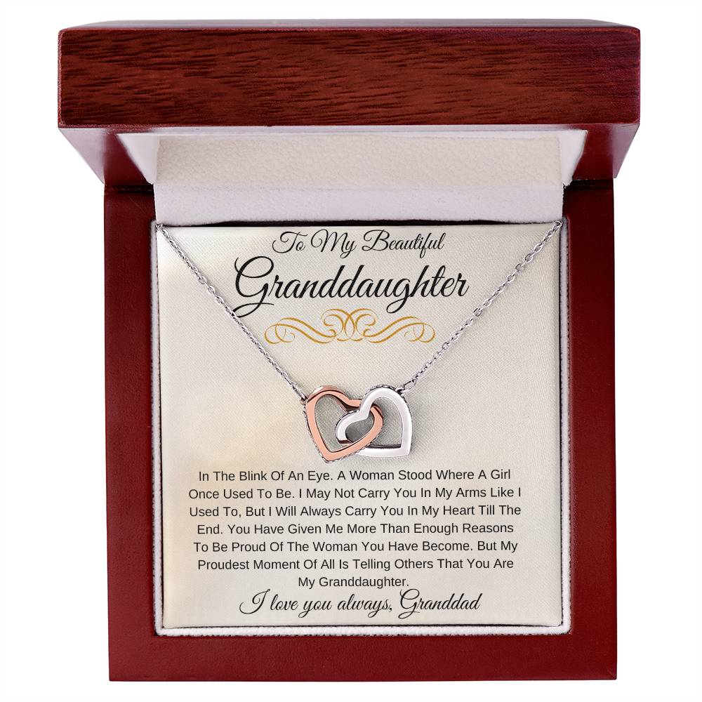 My Beautiful Granddaughter|Twin Hearts Necklace