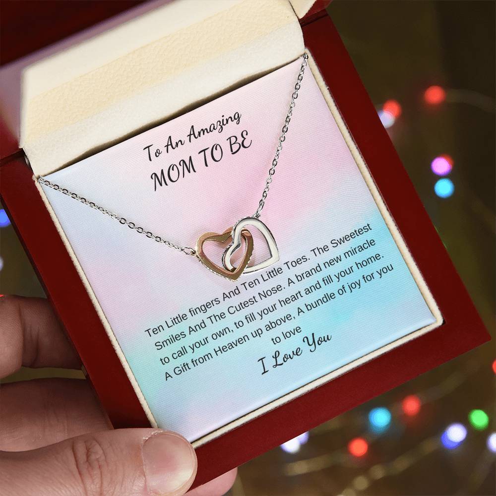 My Beautiful Mom To Be | Interlocking Hearts Necklace
