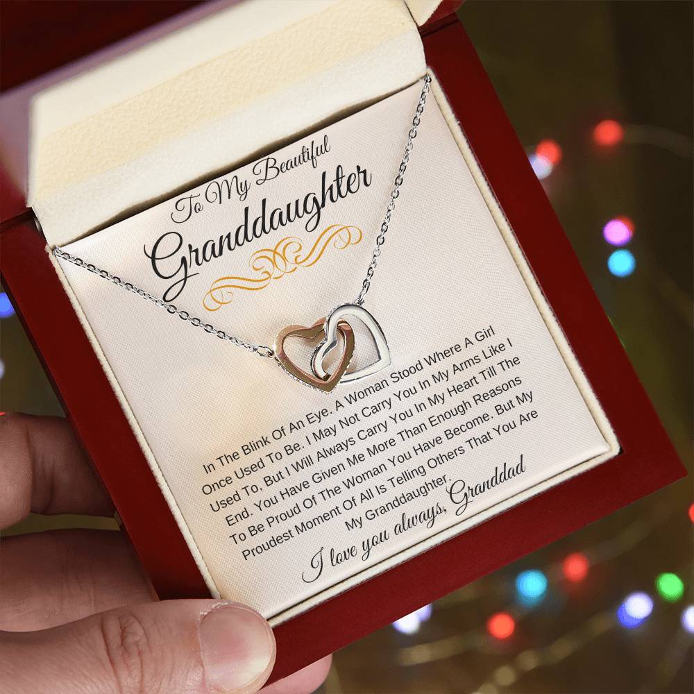 My Beautiful Granddaughter|Twin Hearts Necklace