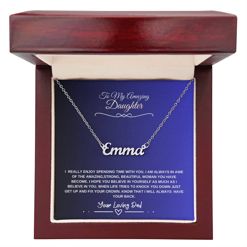 My Daughter Believe In Yourself -Personalized Name Necklace
