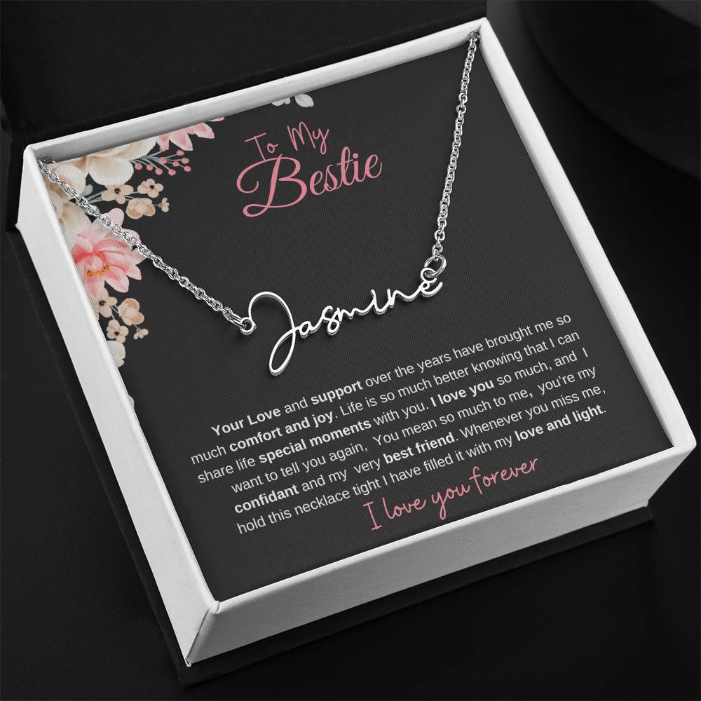 To My Bestie| Personalized Name Necklace