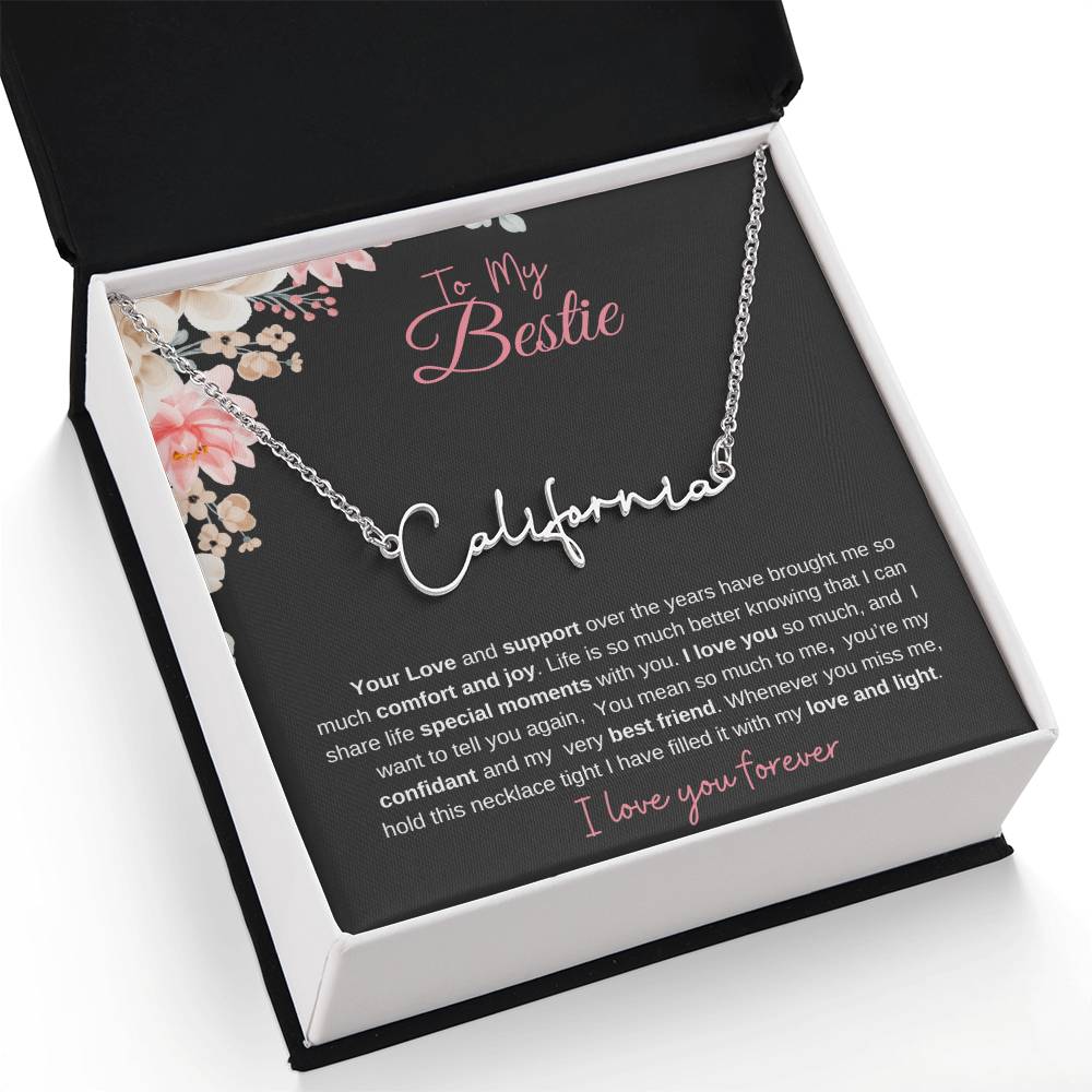 To My Bestie| Personalized Name Necklace