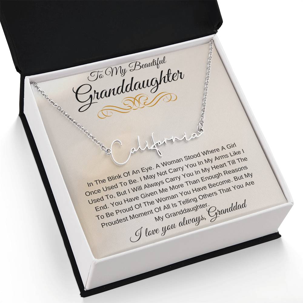 Personalized Name My Beautiful Granddaughter