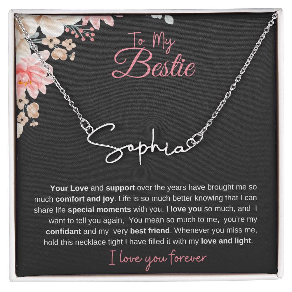 To My Bestie| Personalized Name Necklace