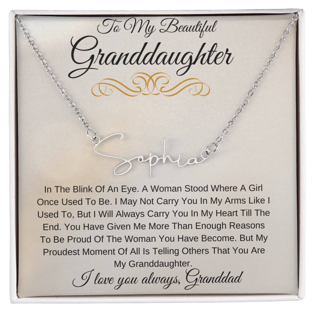 Personalized Name My Beautiful Granddaughter
