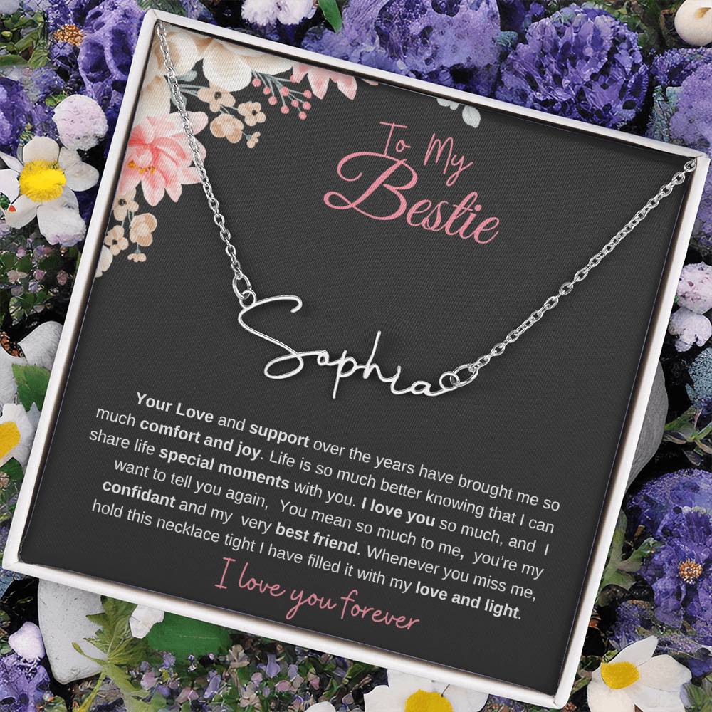 To My Bestie| Personalized Name Necklace