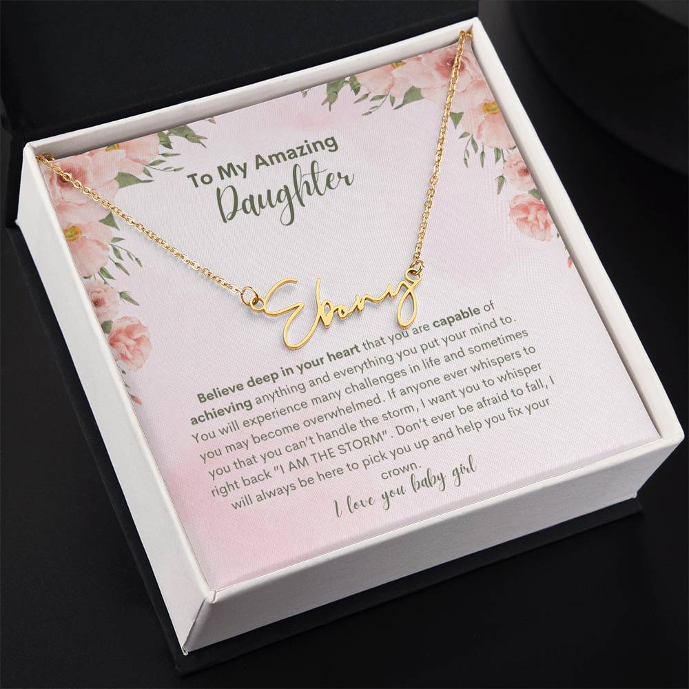 To My Amazing Daughter- Personalized Name Necklace