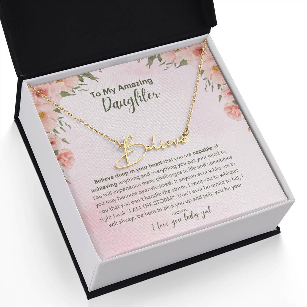To My Amazing Daughter- Personalized Name Necklace