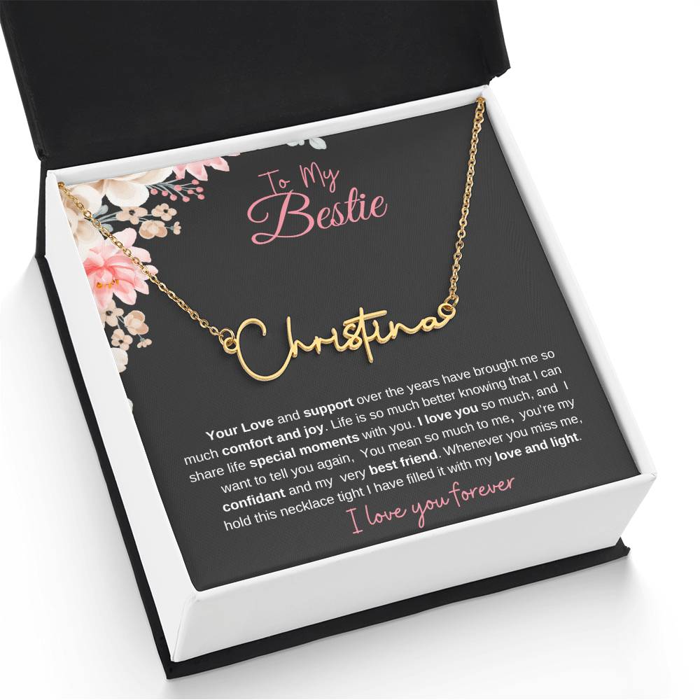 To My Bestie| Personalized Name Necklace