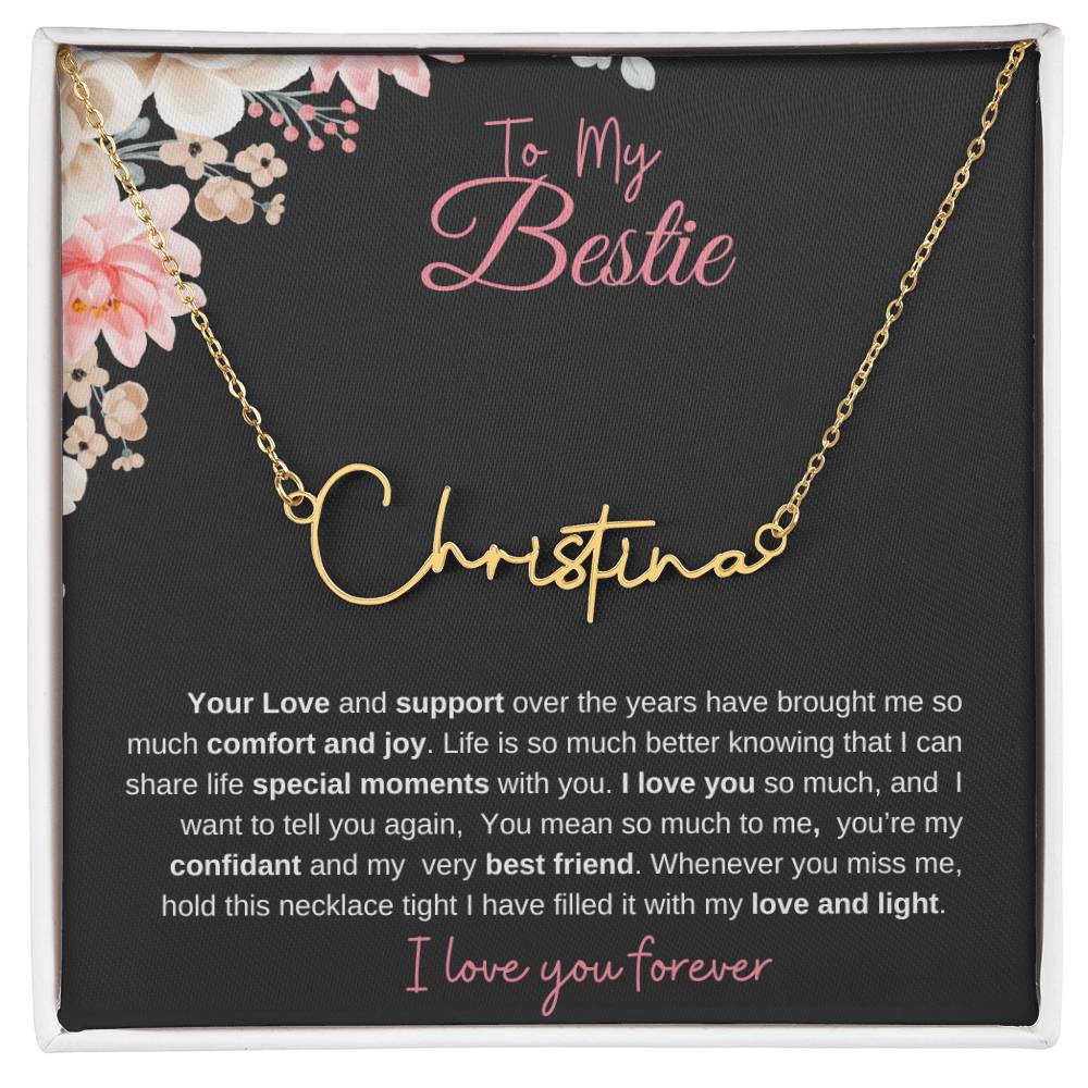 To My Bestie| Personalized Name Necklace