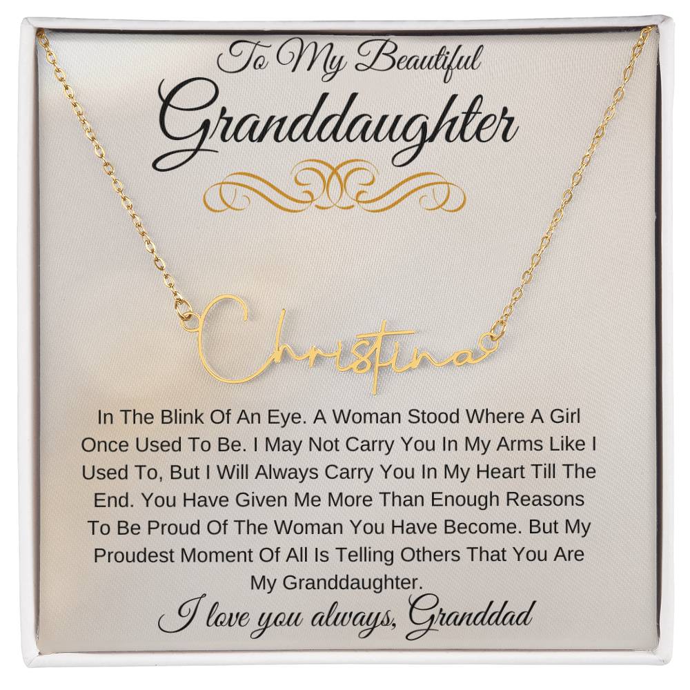 Personalized Name My Beautiful Granddaughter