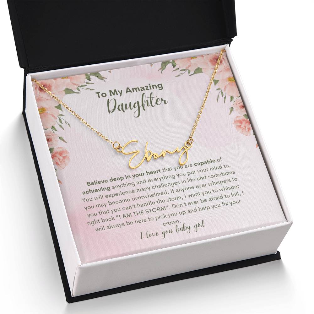 To My Amazing Daughter- Personalized Name Necklace