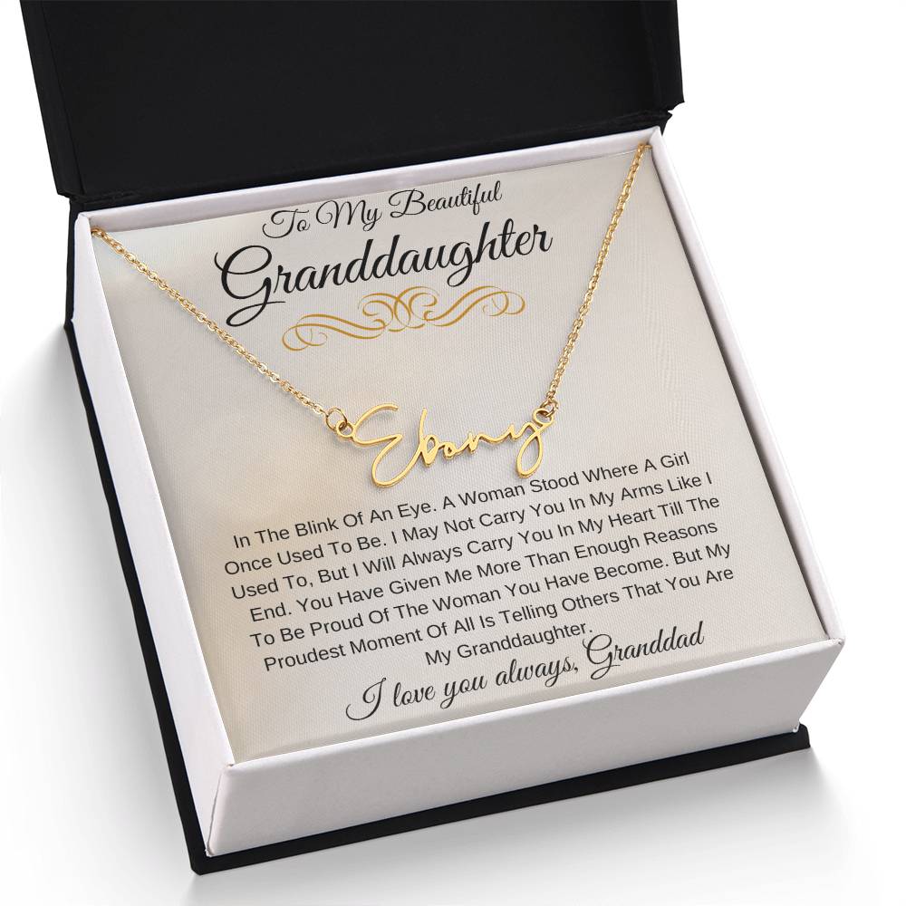 Personalized Name My Beautiful Granddaughter