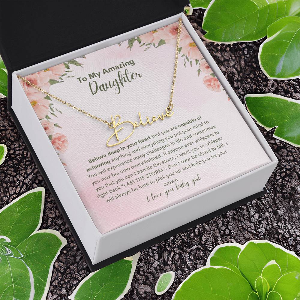 To My Amazing Daughter- Personalized Name Necklace