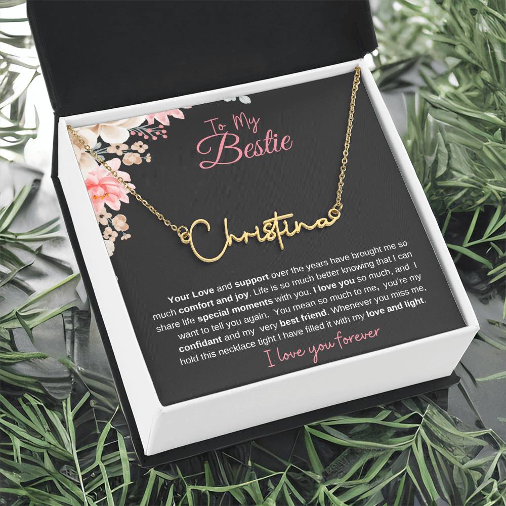 To My Bestie| Personalized Name Necklace