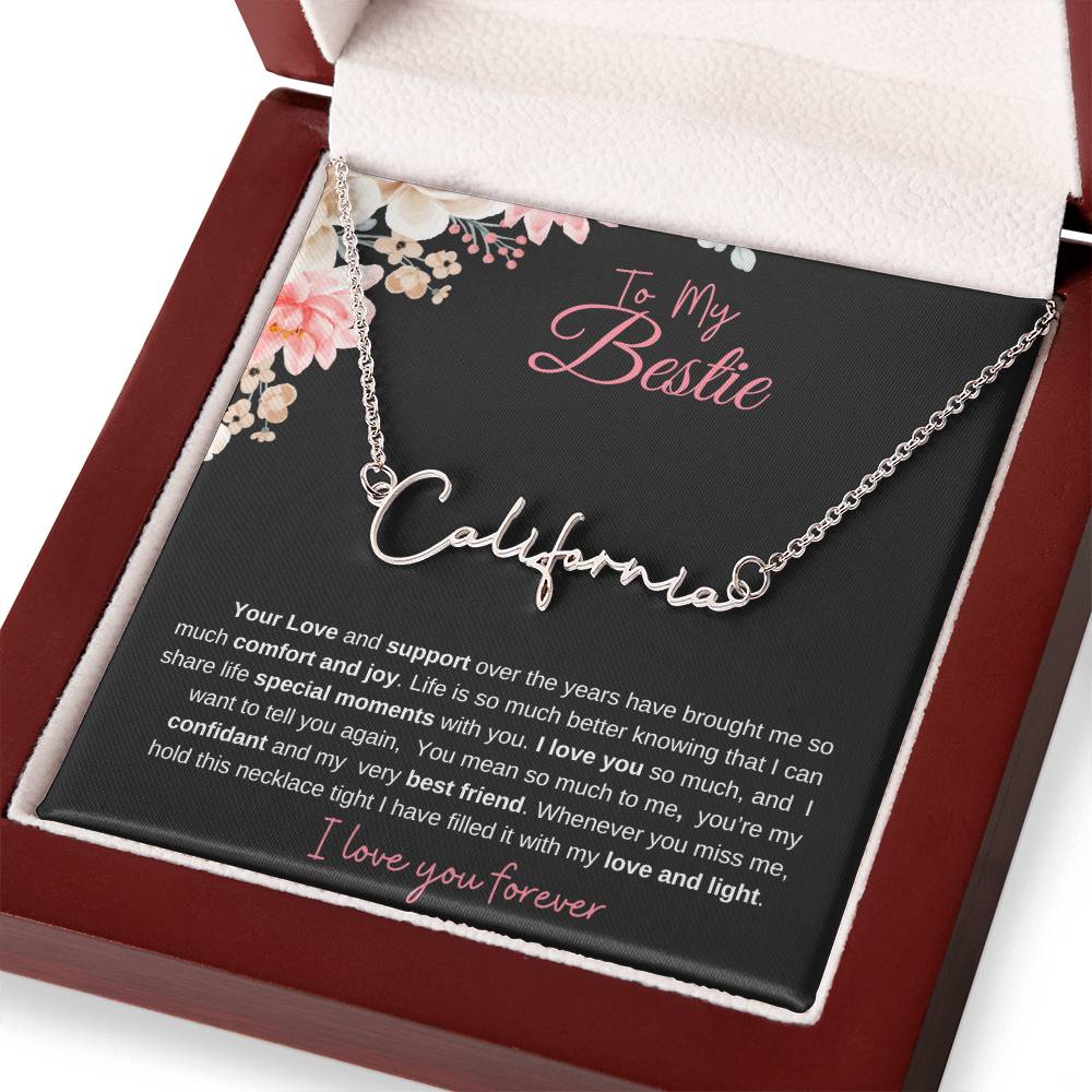 To My Bestie| Personalized Name Necklace