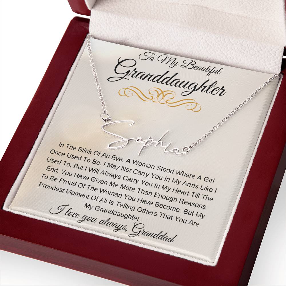 Personalized Name My Beautiful Granddaughter