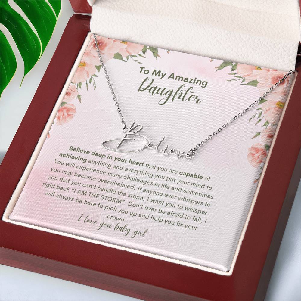 To My Amazing Daughter- Personalized Name Necklace