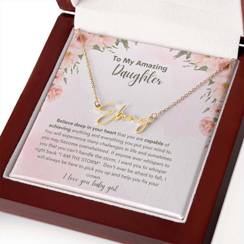 To My Amazing Daughter- Personalized Name Necklace