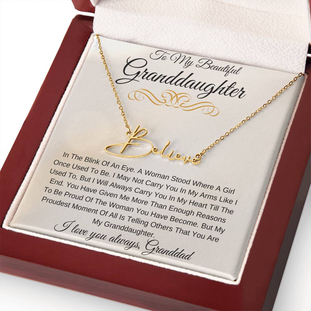 Personalized Name My Beautiful Granddaughter