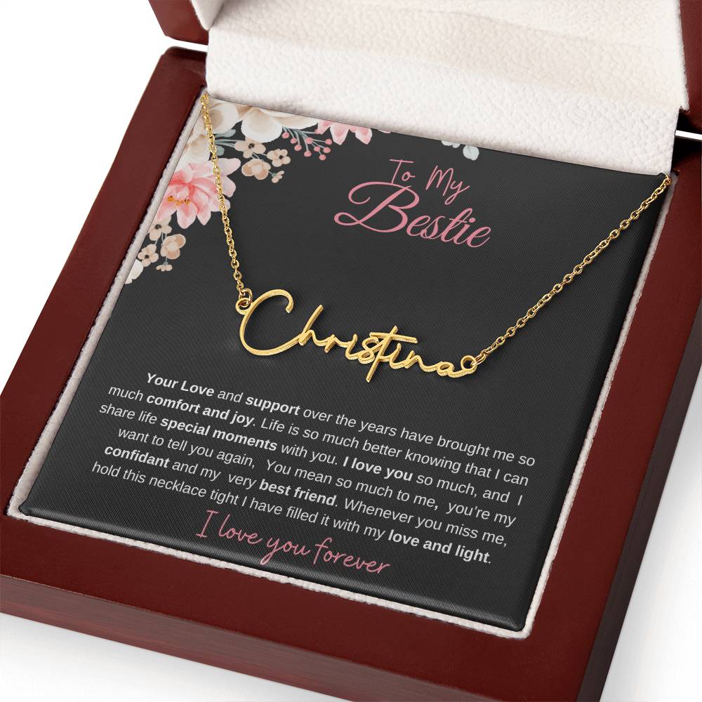 To My Bestie| Personalized Name Necklace