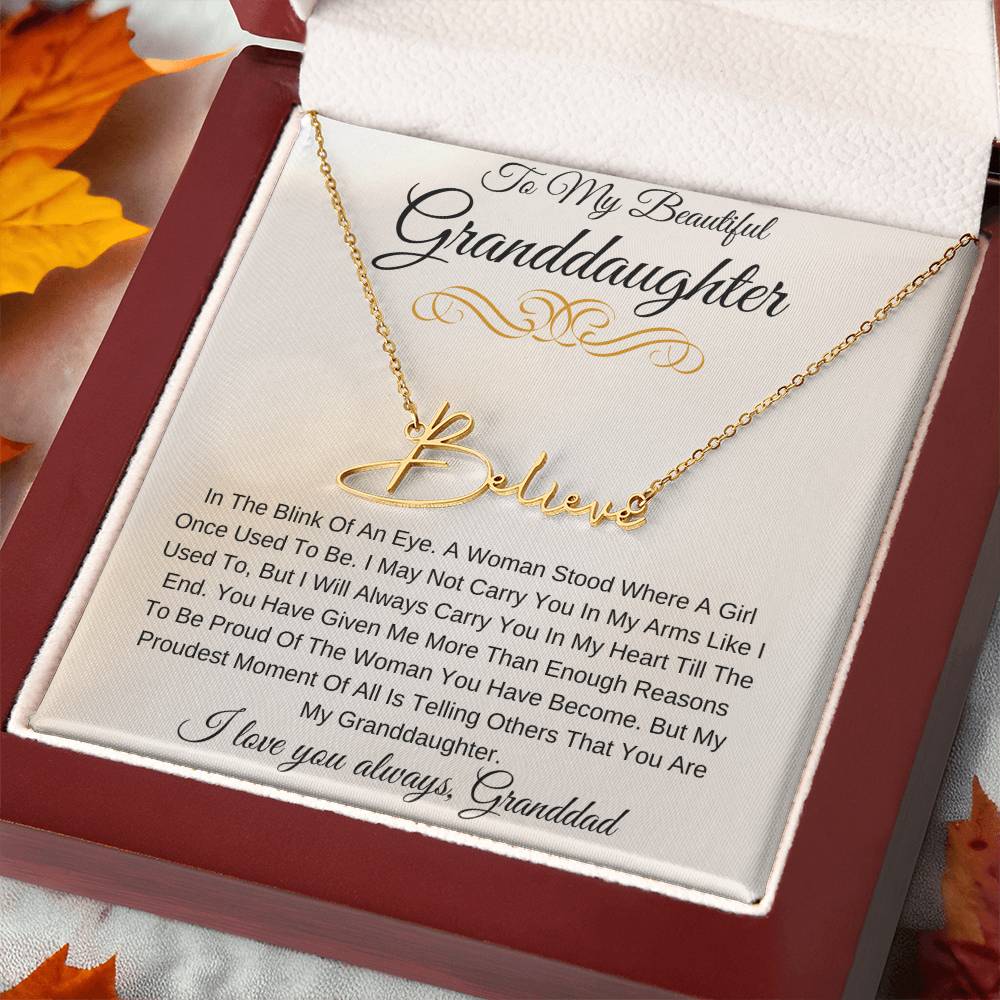 Personalized Name My Beautiful Granddaughter