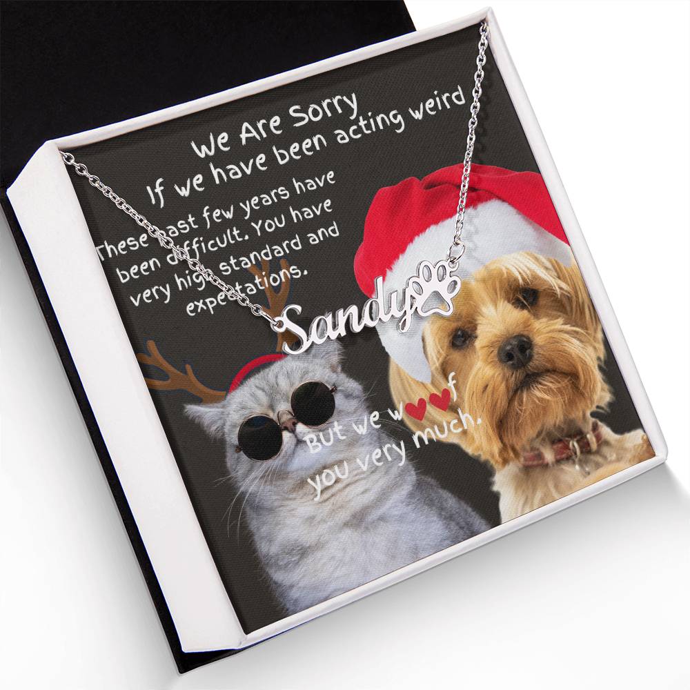 Personalized Name Necklace Love From Furry kids