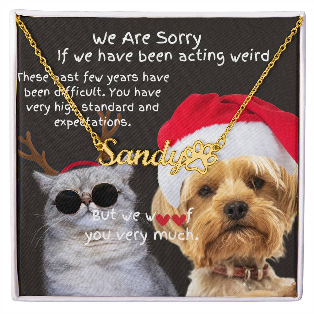 Personalized Name Necklace Love From Furry kids
