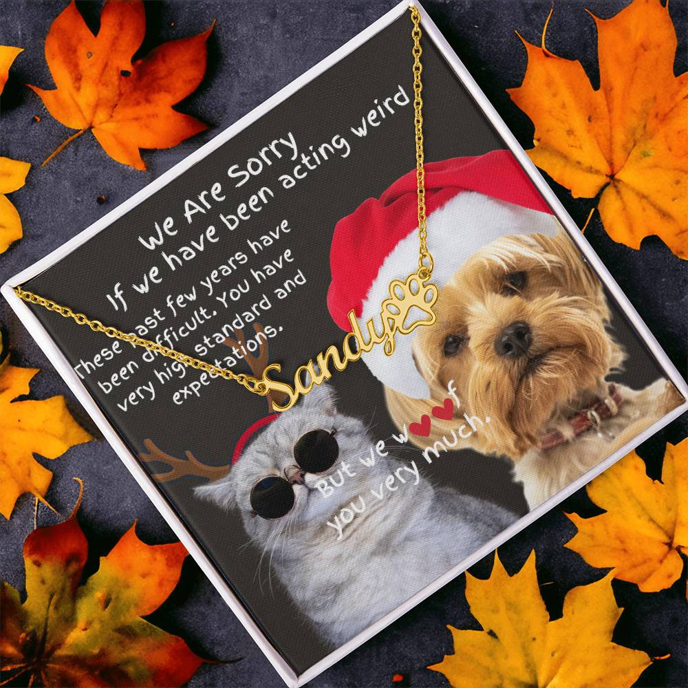 Personalized Name Necklace Love From Furry kids