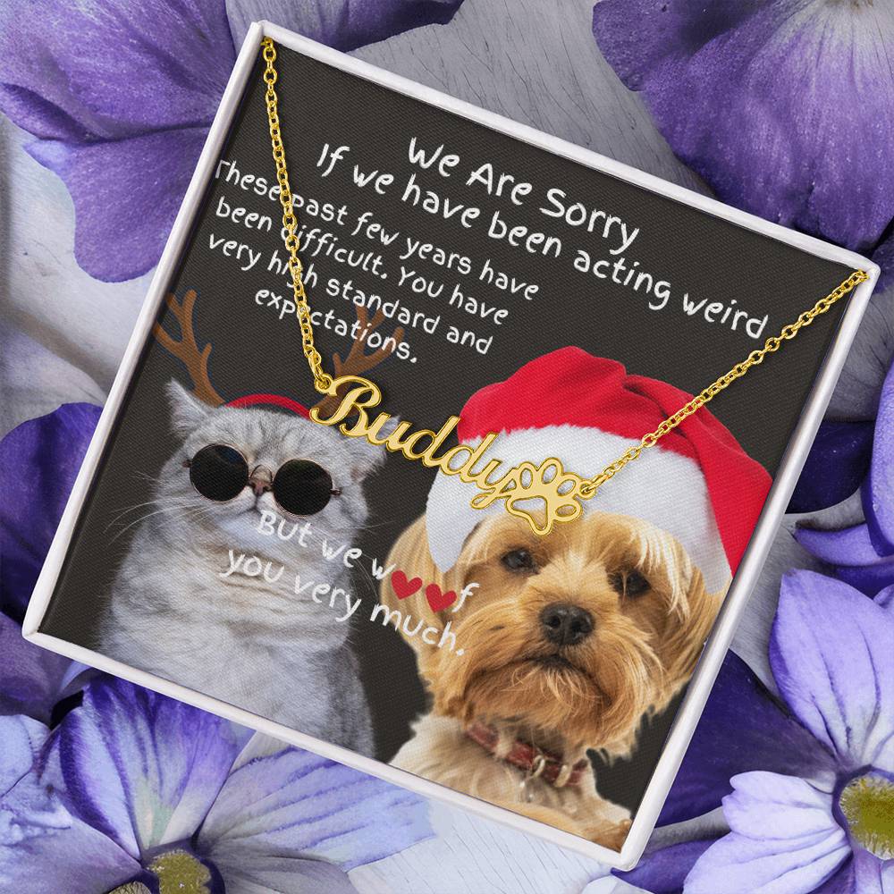 Personalized Name Necklace Love From Furry kids