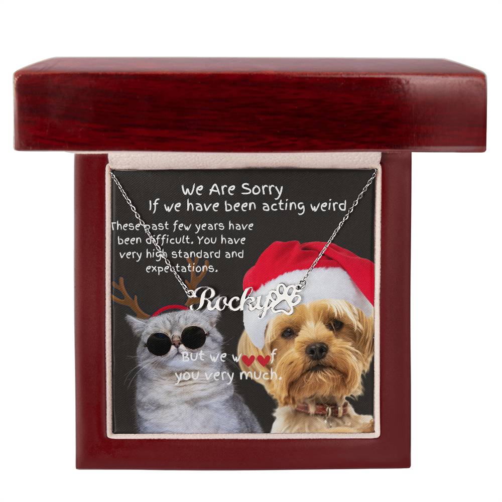 Personalized Name Necklace Love From Furry kids
