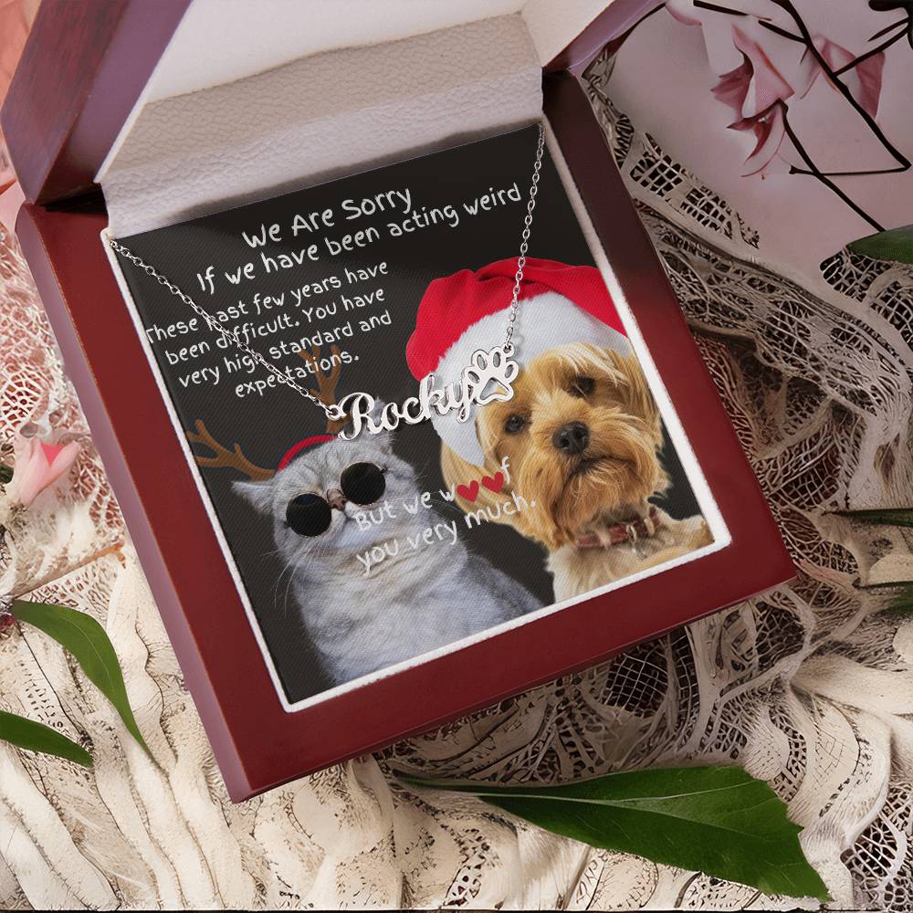 Personalized Name Necklace Love From Furry kids