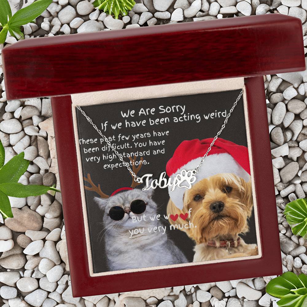 Personalized Name Necklace Love From Furry kids