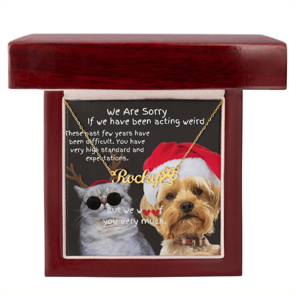 Personalized Name Necklace Love From Furry kids