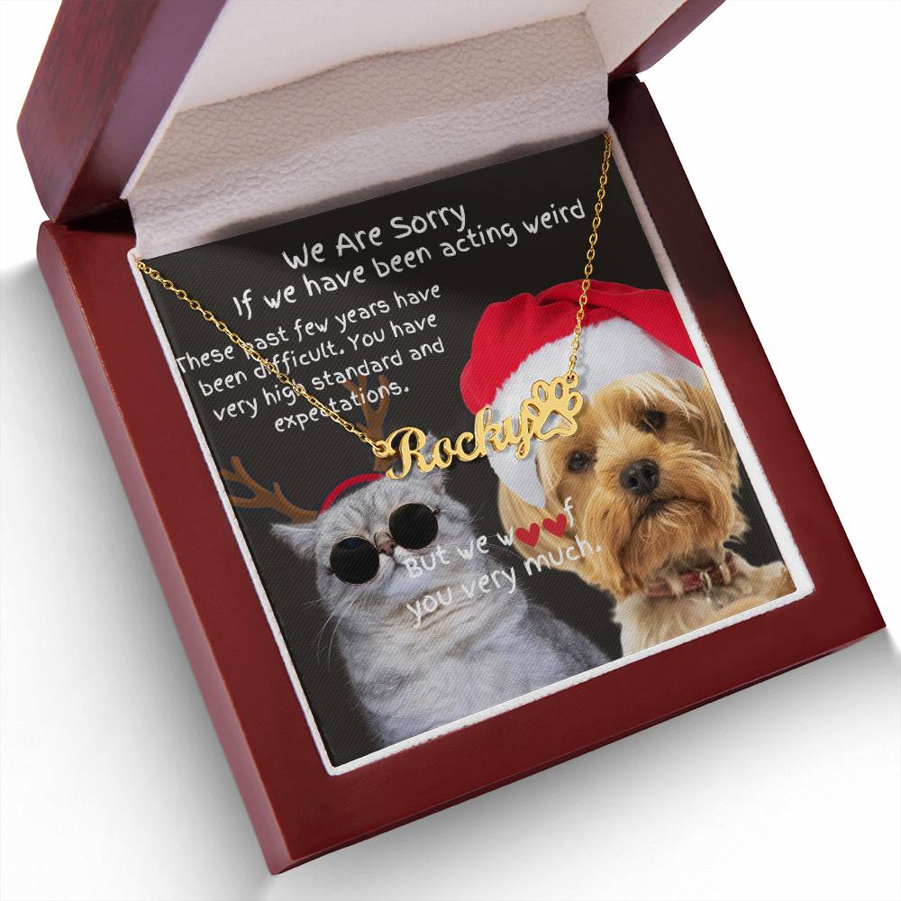 Personalized Name Necklace Love From Furry kids