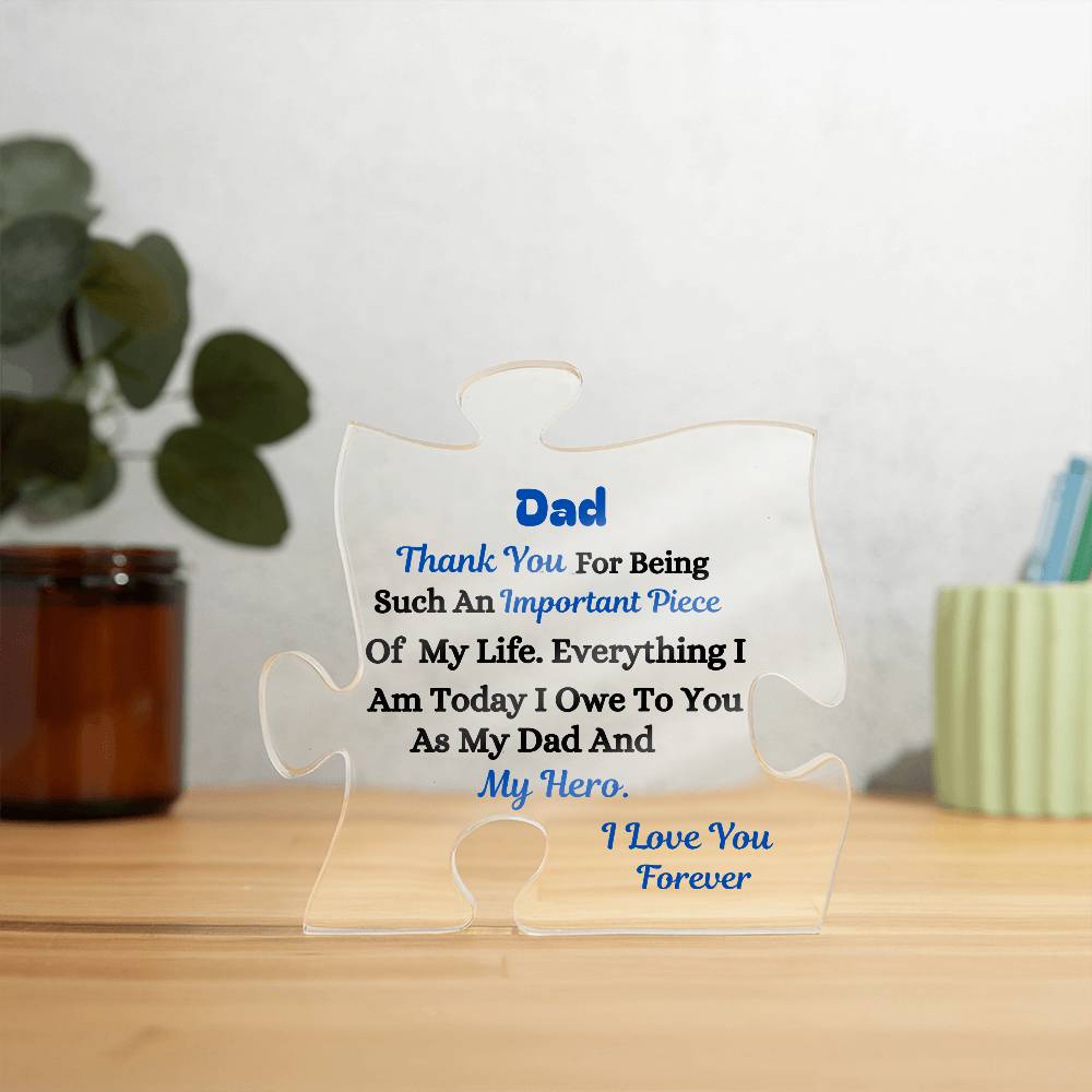 Dad My Hero-Acrylic Puzzle