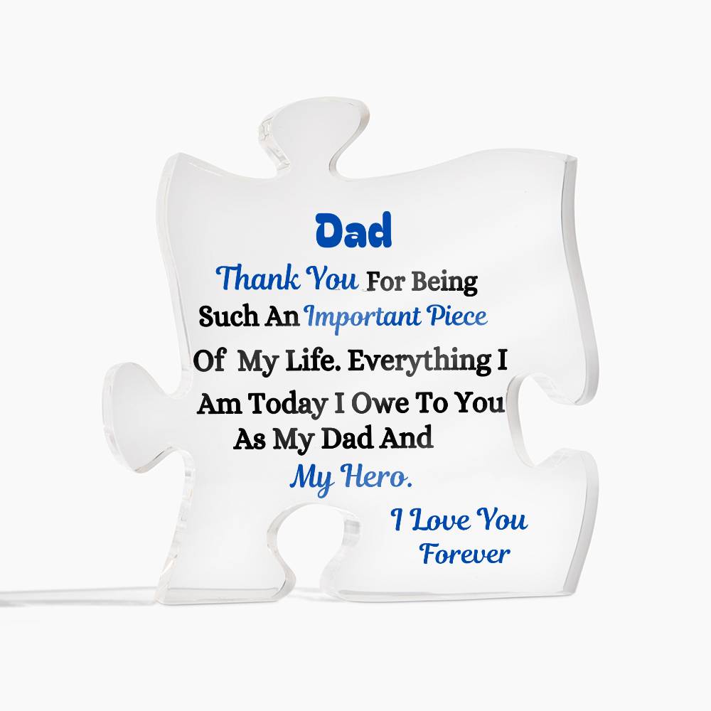 Dad My Hero-Acrylic Puzzle