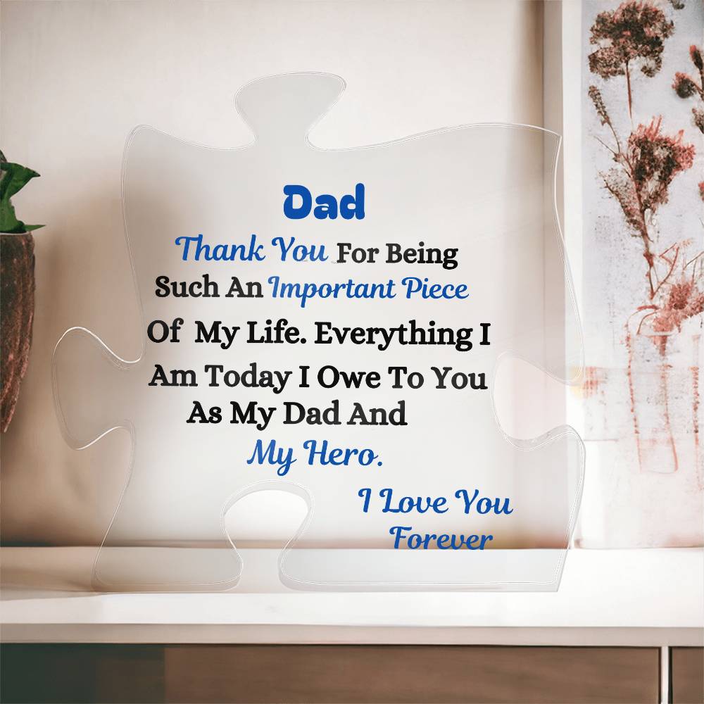 Dad My Hero-Acrylic Puzzle