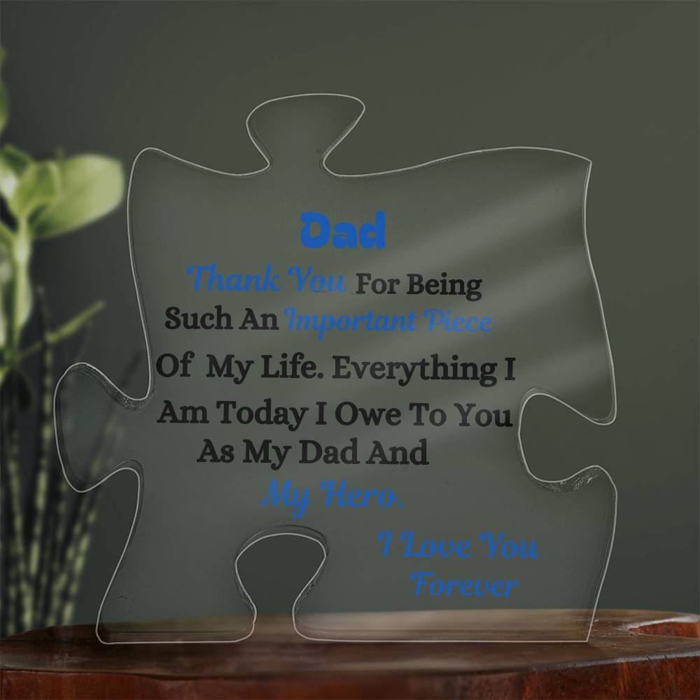 Dad My Hero-Acrylic Puzzle