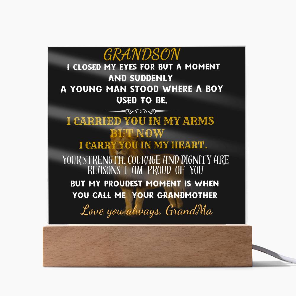 GRANDSON- I LOVE YOU ALWAYS|ACRYLIC PLAQUE