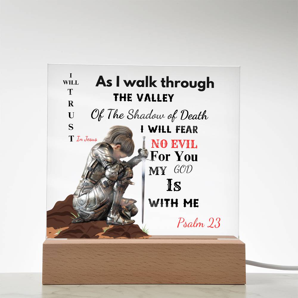 23 Psalm-Praying Warrior LED Acrylic Plaque