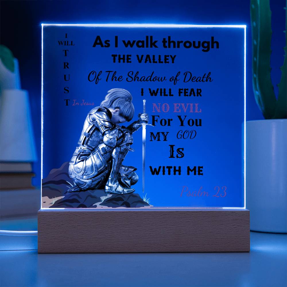 23 Psalm-Praying Warrior LED Acrylic Plaque