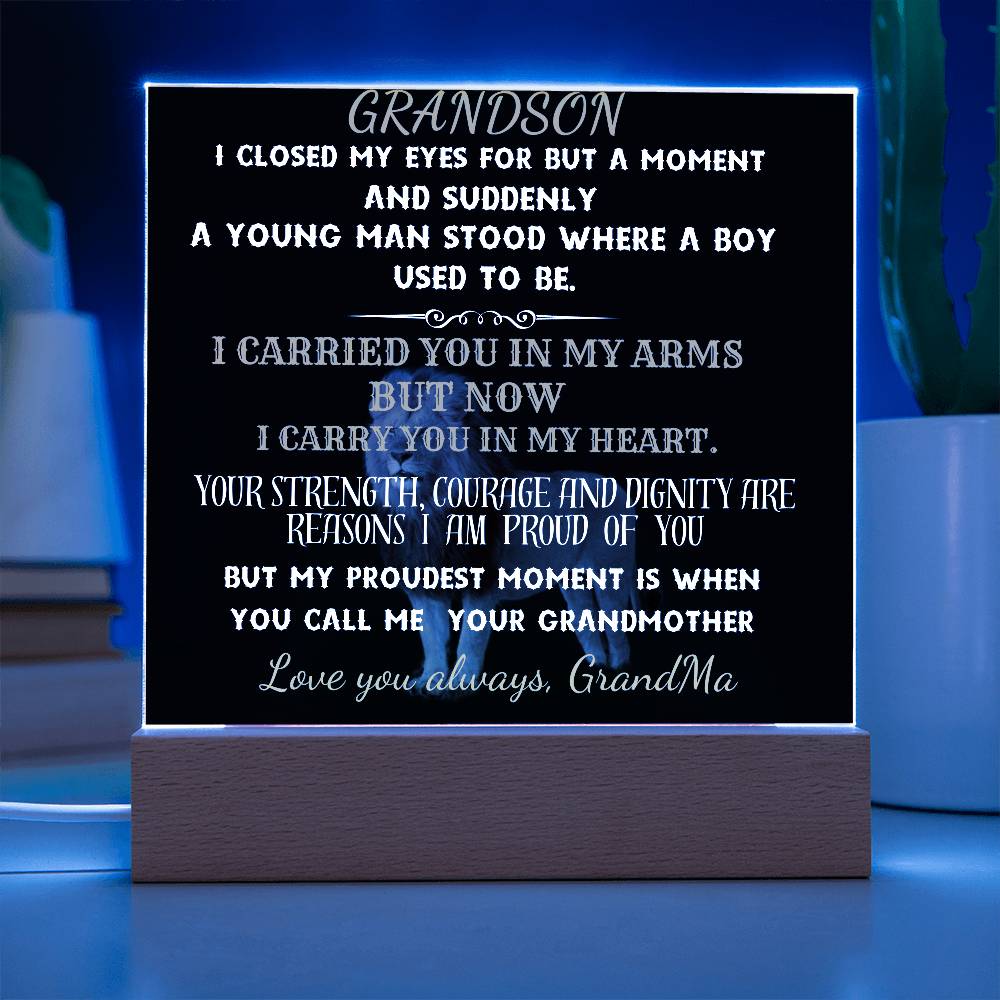 GRANDSON- I LOVE YOU ALWAYS|ACRYLIC PLAQUE